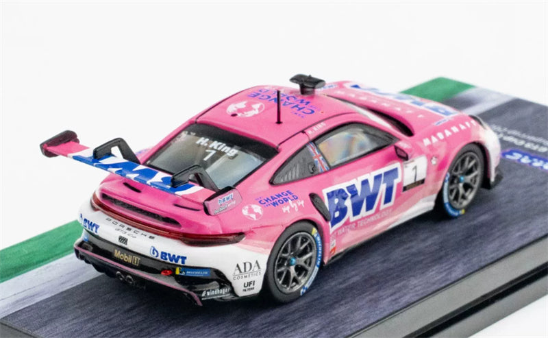 1:64 Porsche 911 GT3 Cup (992) 2024 pink Tarmac Works DIECAST Civil Car Model