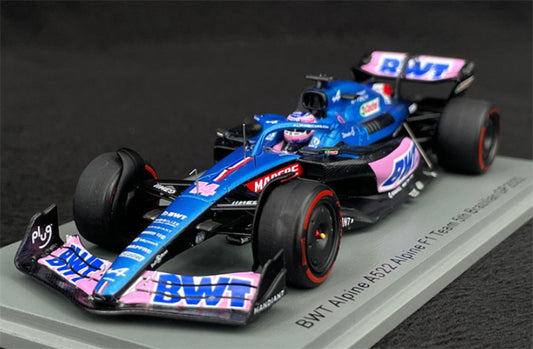 Spark BWT Alpine A522 Alpine 5th Brazilian GP 2022 Alonso 1:43 Car Model view1