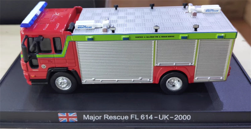 Red Base Volvo Major Rescue FL 614-UK-2000 1:64 Truck Pre-built Model