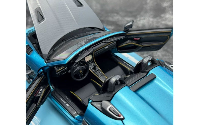 1:18 Porsche 718 Spyder RS Ipanema Blue MINICHAMPS Convertible Limited 300 pcs DIECAST Car Model