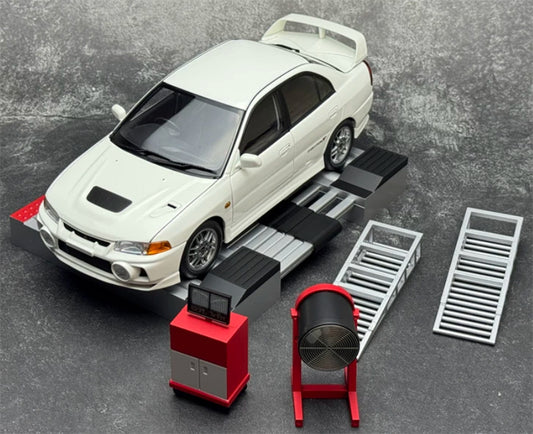 1:18 Mitsubishi Lancer Evolution IV GSR  Scotia White W / Dyno MOTORHELIX Limited Edition 999PCS ONLY DIECAST Model