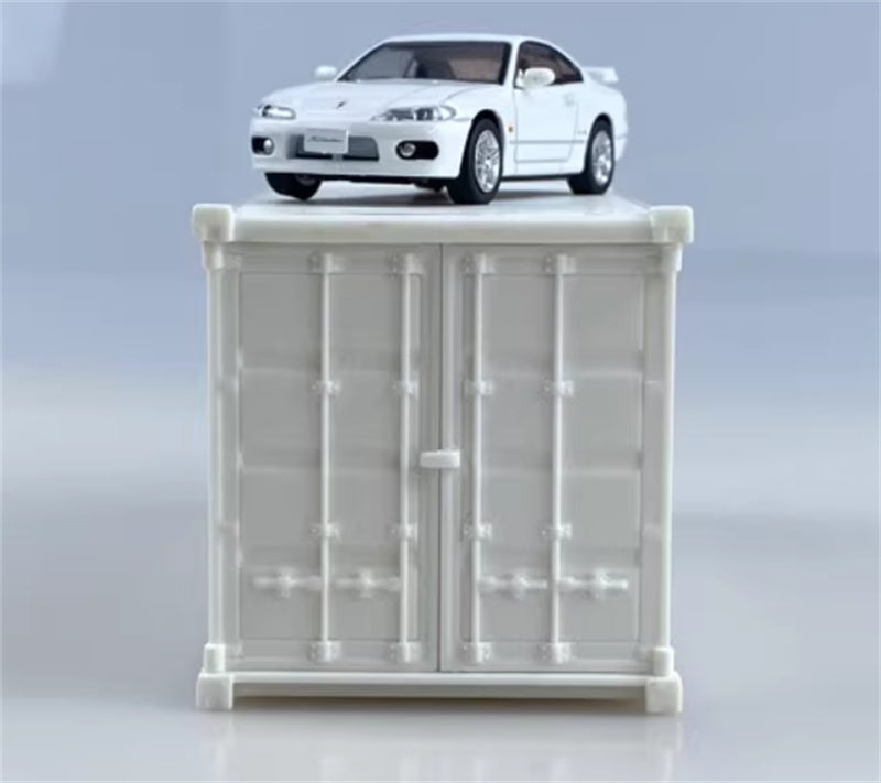 CATERPILLAR NISSAN SILVIA S15 white Right hand drive 1:64 Car Pre-built Model