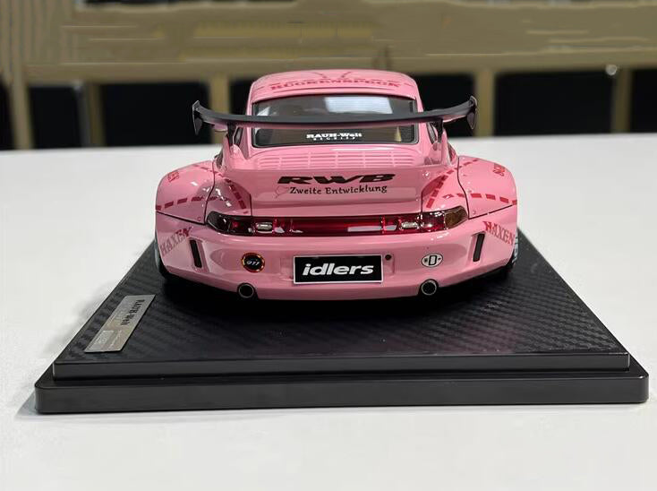 LGNITION MODEL Porsche 993 RWB Pink #23 Wide Body Modified Edition 1:18car Pre-a Model