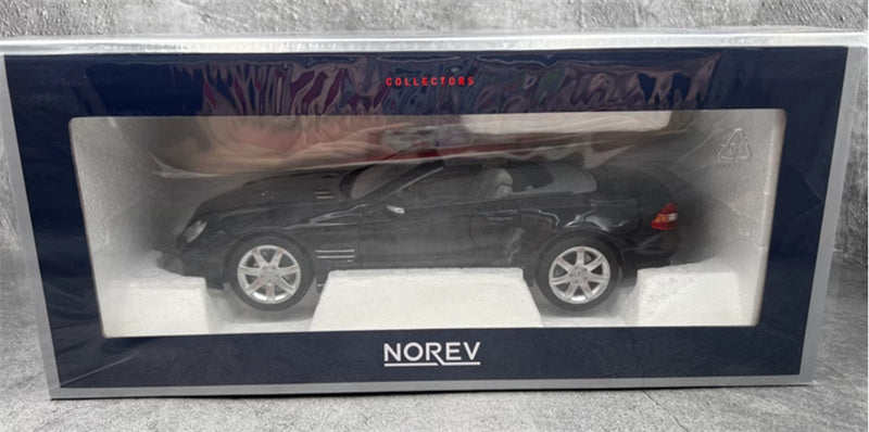 Norev Mercedes Benz SL 500 2003 sports car black 1:18 Car Pre-built Model view10