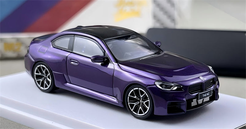 1:64 BMW M2 G87 Twilight Purple Howie Model DIECAST Civil Car Model
