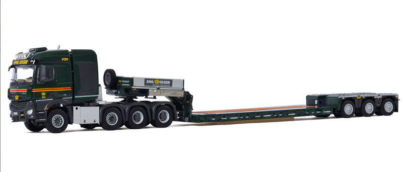 WSI AROCS MP4 2.300MM STREAM SPACE 8X6 LOW LOADER - 3 AXLE Emil Egger 1:50 Truck Pre-built Model