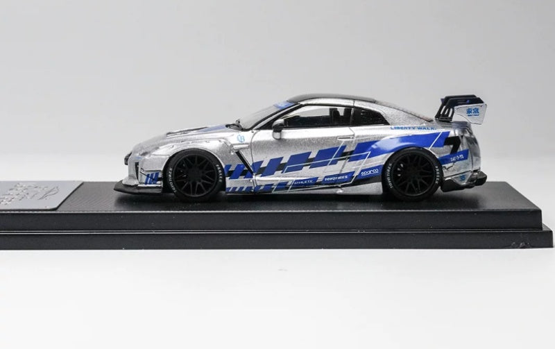 1:64 Nissan GTR R35 LB   ET Model x MC Fast Silver Blue FNF Limited Edition 999PCS ONLY DIECAST Model