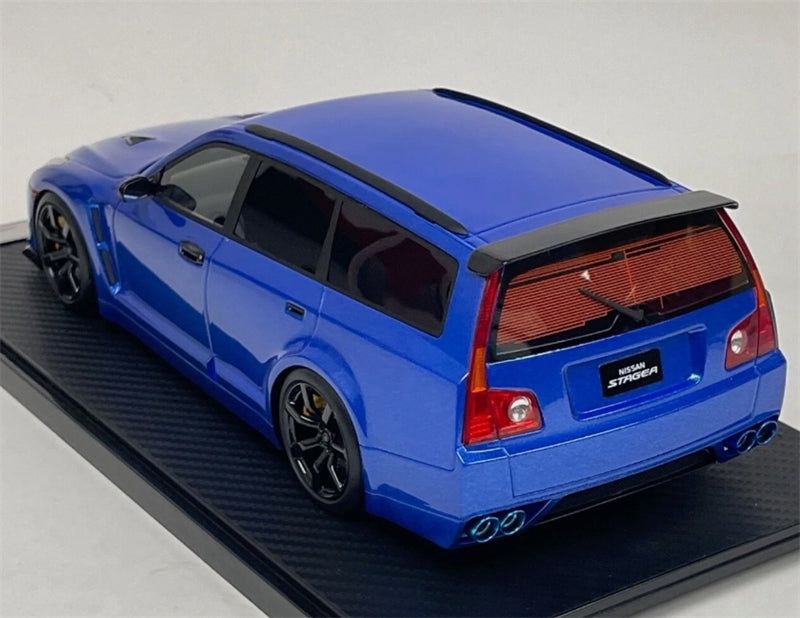1:18 Nissan Stagea GT-R35 Custom Version Wagon  Gulf Blue IVY Merit Limited Edition 50PCS ONLY Resin Model
