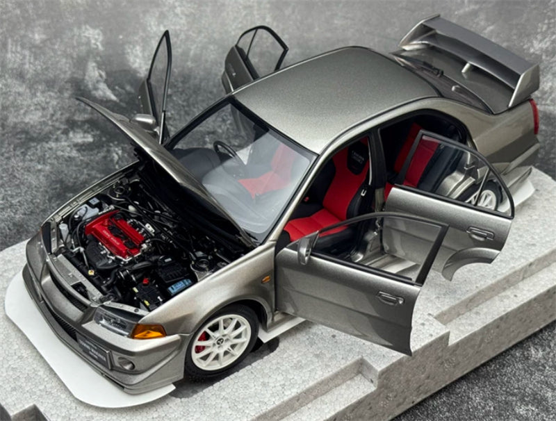 1:18 Mitsubishi Lancer Evolution VI (6.5) GSR T.M.E  Satellite Silver MOTORHELIX Limited Edition 499PCS ONLY DIECAST Model
