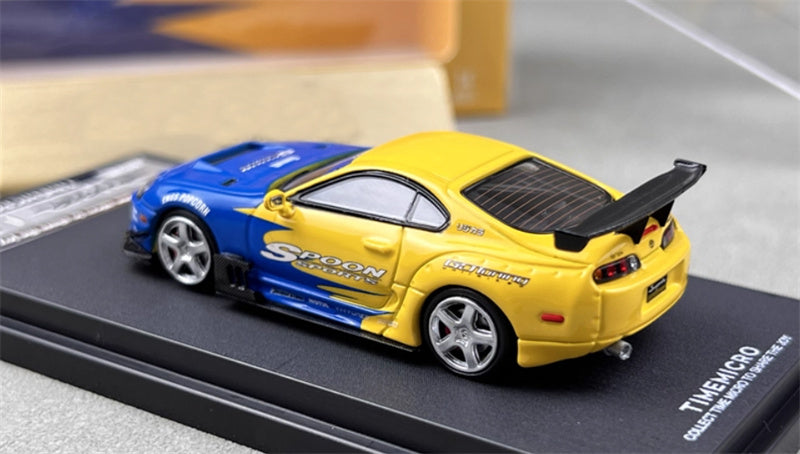 TimeMicro Toyota Supra A80Z Spoon Coating regular version Black base 1:64 Car Pre-built Model view2
