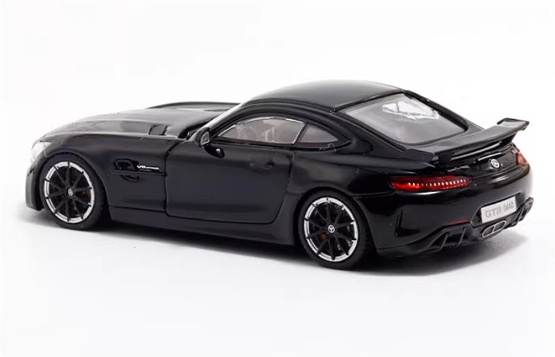 MJ Model 2017 Mercedes AMG GTR C190 First Generation Supercar glossy black 1:64 Car Pre-built Airliner Model Display view2