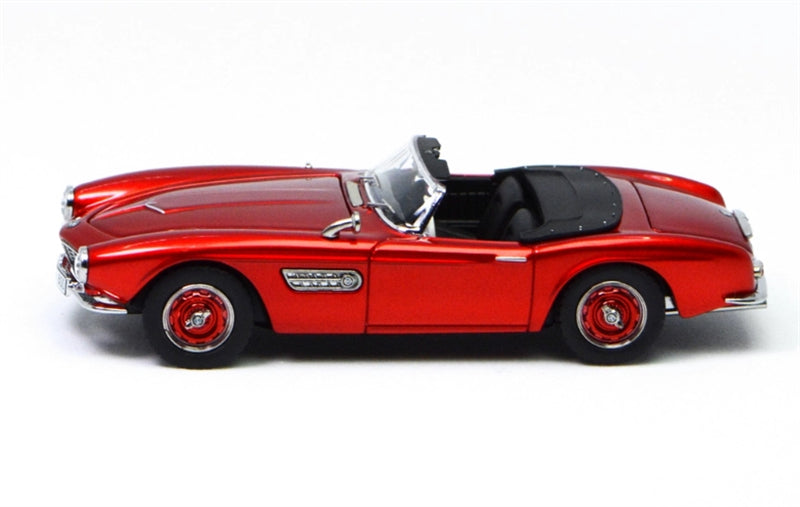 GFCC BMW 507 Roadster Retro Car 1957 Metallic Red Convertible Softtop 1:64 car Pre-built Model view3
