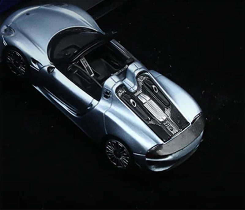 TimeMicro Porsche 918 Spyder Blue Silver Regular Version Limited Edition 499PCS ONLY 1:64 car Pre-built Model view3