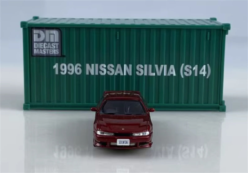 CATERPILLAR NISSAN SILVIA S14 Red Right hand drive 1:64 Car Pre-built Model