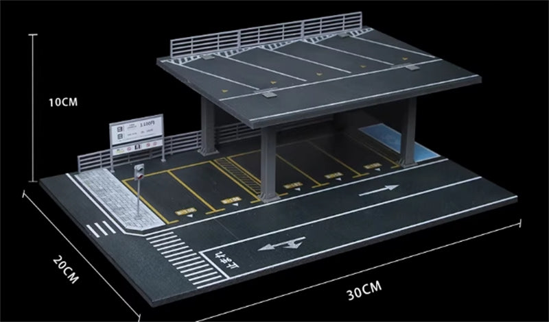 1:64 STEEL STRUCTURE PLATFORM PARKING SCENE G Version MoreArt ABS Model
