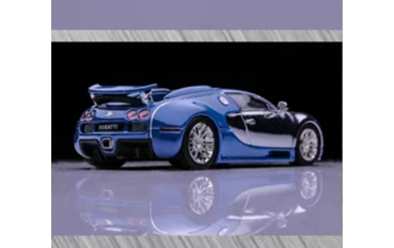 1:64 Bugatti Veyron  Electroplated blue Mortal Model  Limited Edition 499PCS ONLY DIECAST Model
