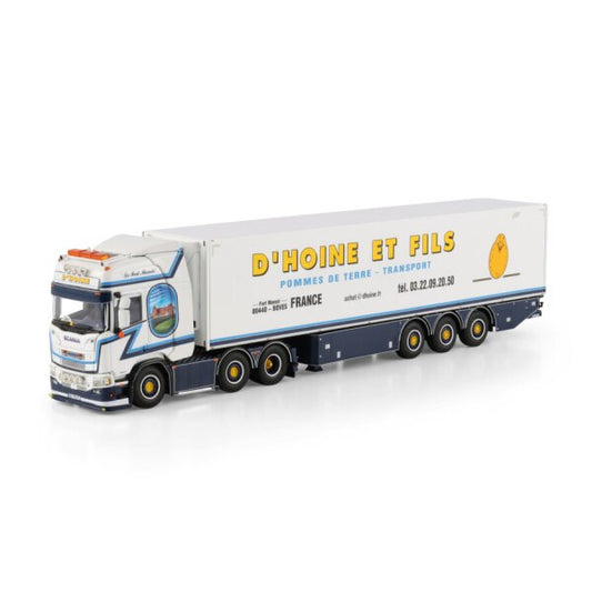 1:50 SCANIA D'HOINE R CR20H 6X2 REEFER TRAILER 3 AXLE WSI Diecast Model