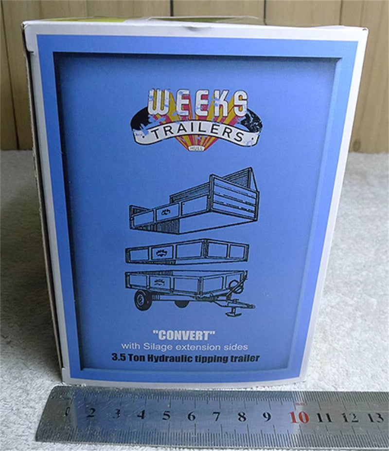 Universal Hobbies WEEKS 3.5 ton tipping trailer Blue 1:32 Truck Accessories Pre-built Model