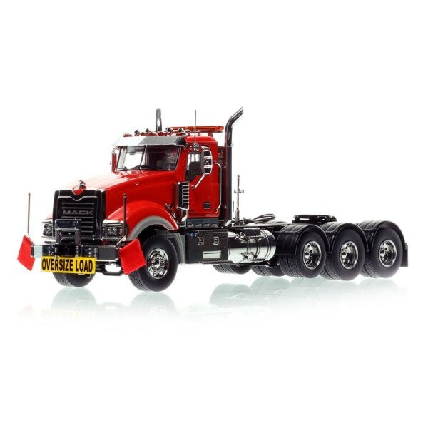 1:50 Mack  Titan Tri-axle Heavy Haul Replicas  Red Black Diecast Model