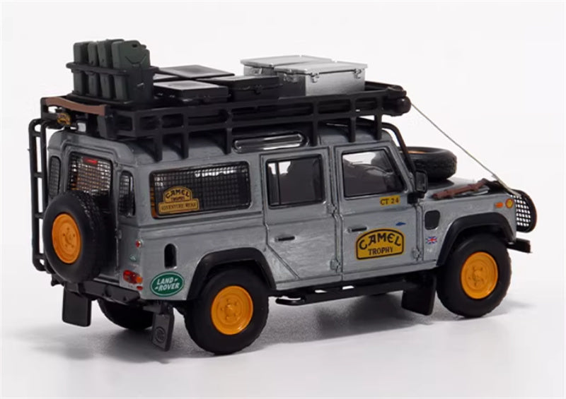 Master Land Rover Defender 110 Camel TROPHY clear varnish version 1:64 Car Pre-built Airliner Model Display view4