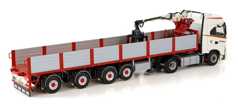 WSI IVECO S-WAY AS HIGH 4X2 BRICK TRAILER - 4 AXLE SEVRIENS 1:50 Truck Pre-built Model