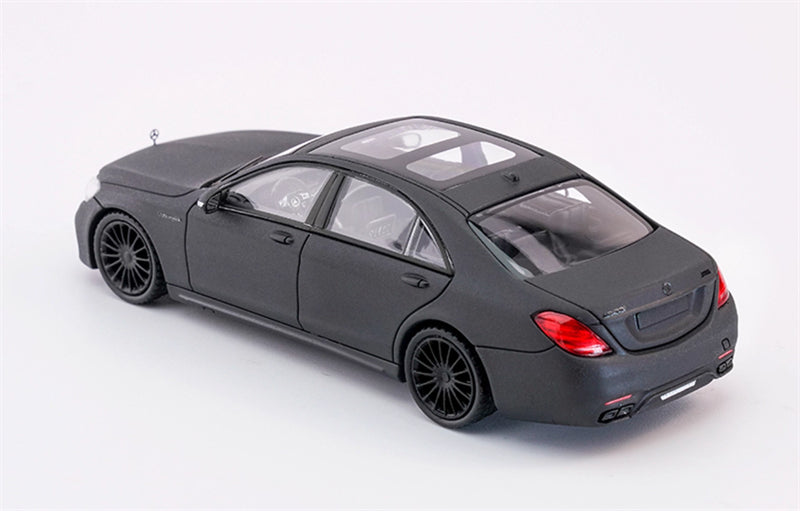 KING MODEL Mercedes Benz S65 AMG W222 Matte Black Limited Edition 999PCS ONLY 1:64 Car Pre-built Model view4
