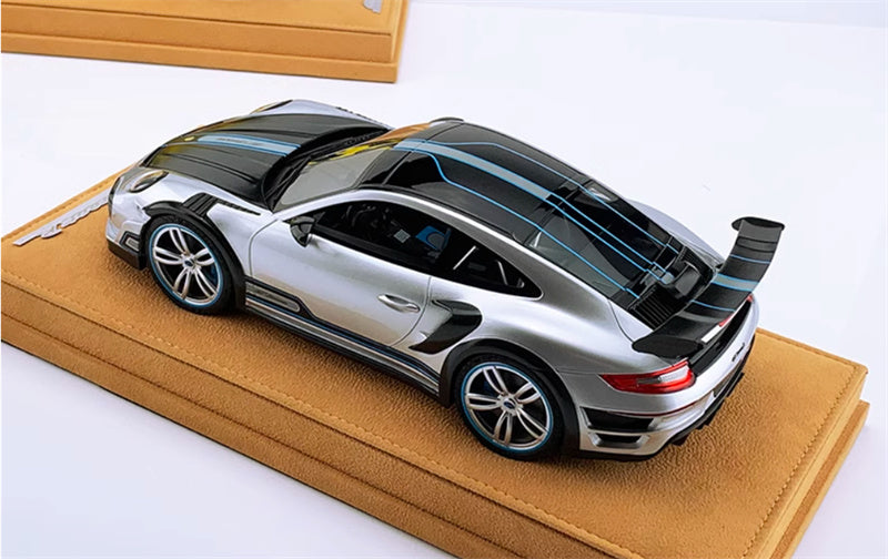 AutoBarn TechArt Porsche 911GTS Silver Limited Edition 1:18 DIECAST Car