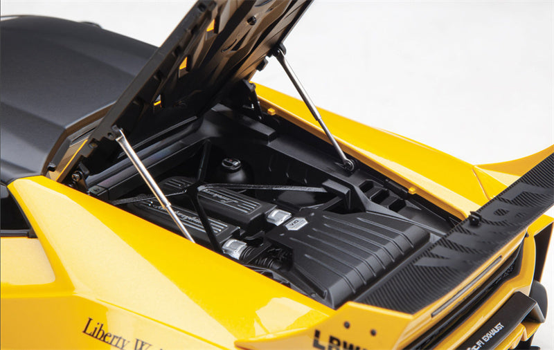 AUTOART Lamborghini HURACAN GT supercar yellow LBWK AirREX Liberty Walk AK-produce LB PERFORMANCE 1:18 Car Pre-built Model view12