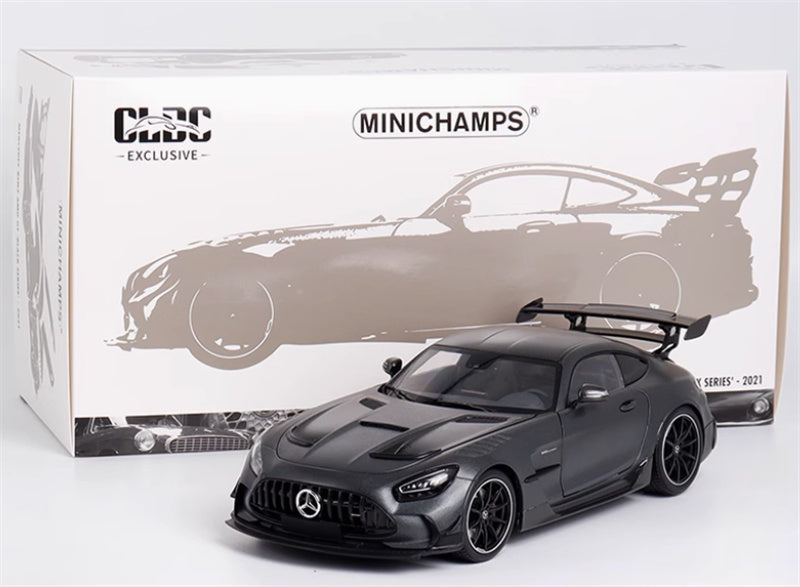 MINICHAMPS Mercedes AMG GT Black Series 2021 grey Limited Edition 400PCS ONLY 1:18 Car Pre-built Model view10