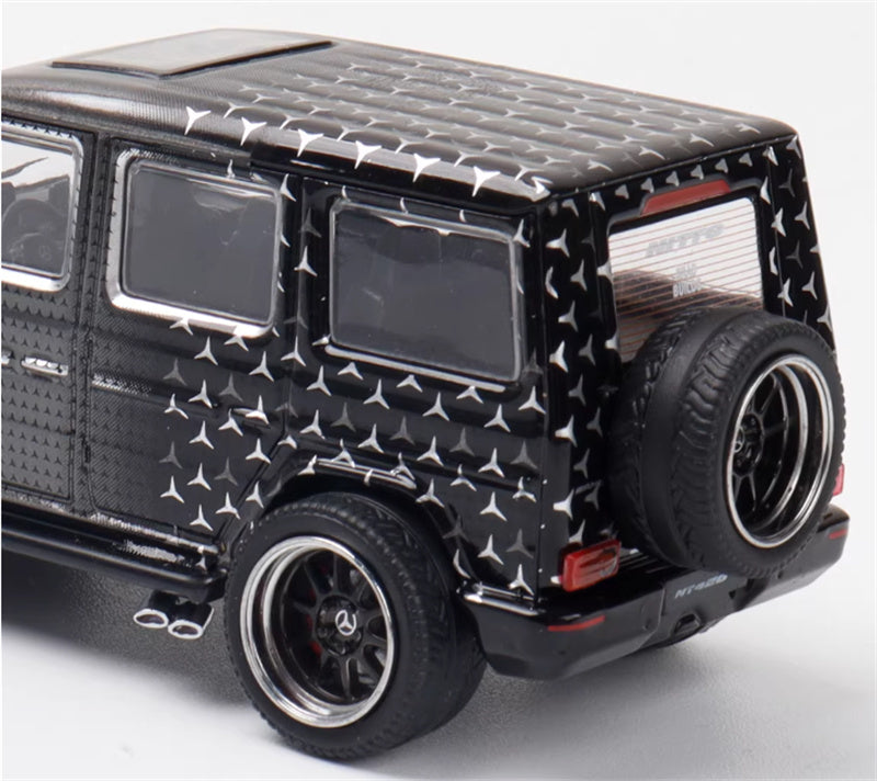 LeManFang Mercedes Benz G63 spare tire modification Starry Grey 1:64 Truck Pre-built Model view5