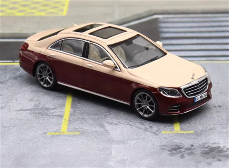 Master Mercedes Benz S-Class S450 W222 Red gold dual color 1:64 Car Pre-built Airliner Model Display view5