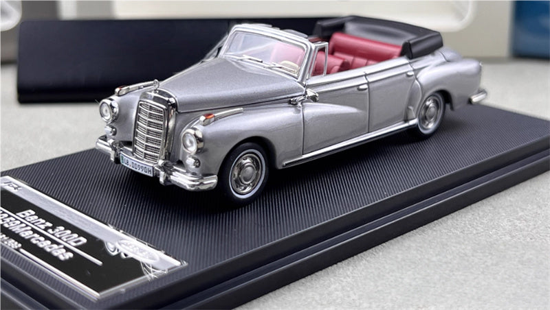 SEEKER Mercedes Benz 300D Adenauer W189 1959 convertible Soft top iron gray 1:64 Car Pre-built Model view3