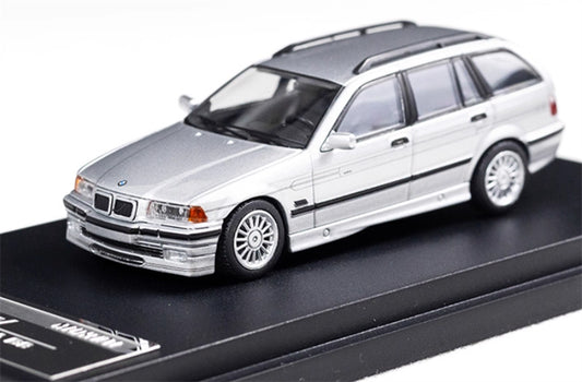 Mortal Third Generation BMW 3 Series E36 Alpina B8 Four-Door Wagon metallic silver Limited Edition 699PCS ONLY 1:64 Car Pre-built Model view1