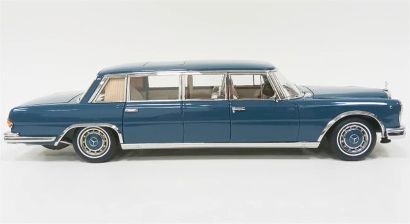 NZG Mercedes Benz S600 Pullman W100 Metal Blue 1:18 Car Pre-built Model