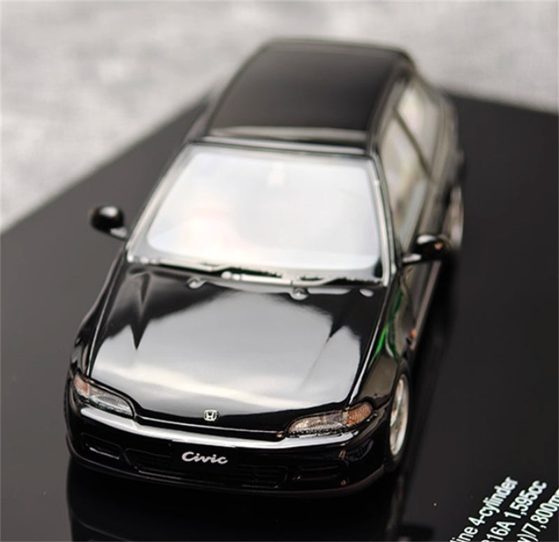LCD-MODELS Honda Civic SiR II EG6 Fully open black 1:43 Car Pre-built Model view9