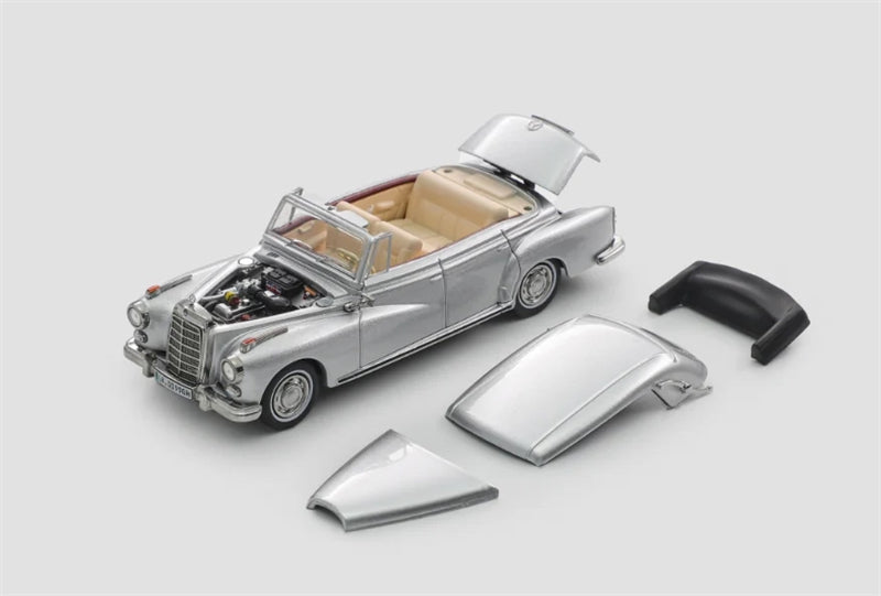 Mortal Model Mercedes Benz TYP 300D Cabriolet W189 Silver Limited Edition 799PCS ONLY LHD 1:64 car Pre-built Model view7