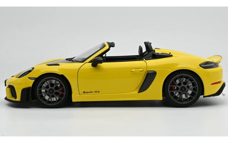 1:18 Porsche 718 Spyder RS Yellow MINICHAMPS Convertible DIECAST Car Model