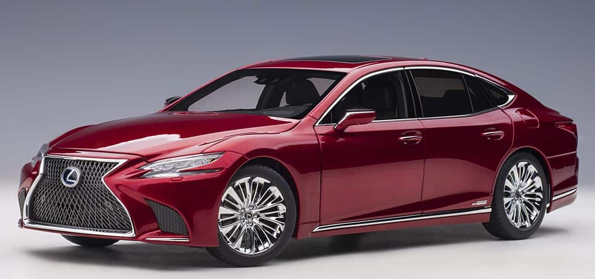AUTOART Lexus LS500H Red 1:18 Car Pre-built Model view1
