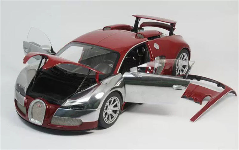 AUTOART Bugatti Veyron Ledition Centenaire Racing Red Silver Plated 1/18 DIECAST car
