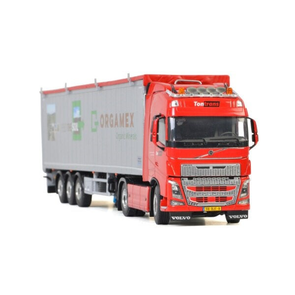 1:50 VOLVO TON TRANS BV FH4 4x2 VOLUME TRAILER CARGO FLOOR 3 AXLE WSI   DIECAST Model