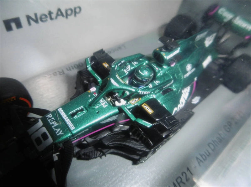 Spark Aston Martin AMR21 Abu Dhabi GP 2021 LANCE STROLL100th GP 1:43 Car Model view8