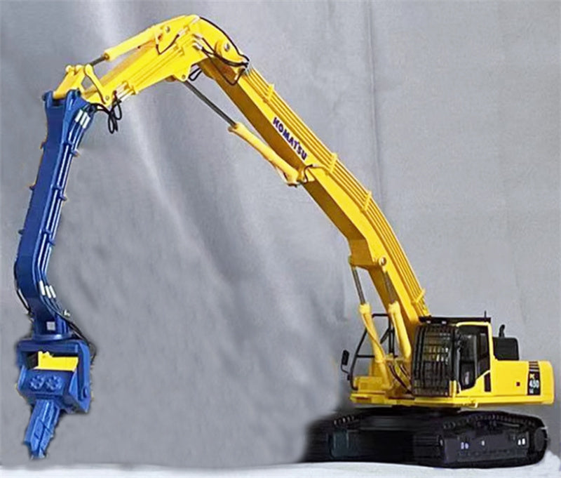 KOMATSU PC450LC-8 pile driver (blue head) 1:50 Truck Pre-built Model