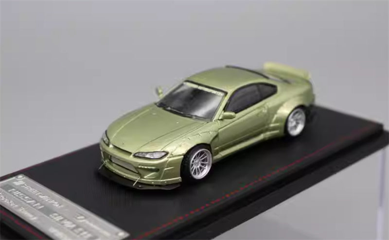 SW Nissan Slivia S15 Rocket Bunny Emerald Green Limited Edition 299PCS ONLY 1:64 car Pre-built Model view9