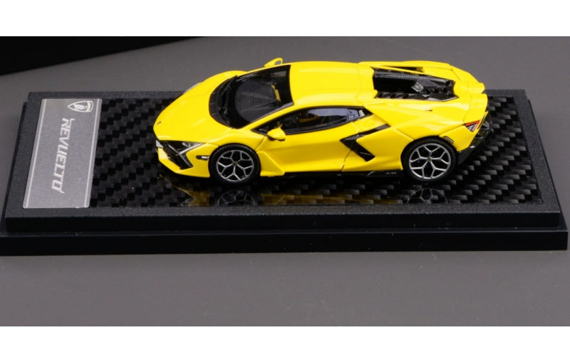 1:64 Lamborghini Revuelto LCD bright yellow Diecast Model view3
