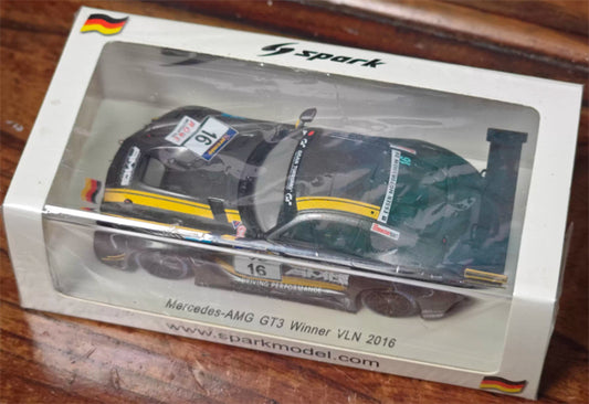 Spark Mercedes AMG GT3 Winner VLN 2016 #16 Limited Edition 500PCS ONLY 1:43 Car Pre-built Model view2