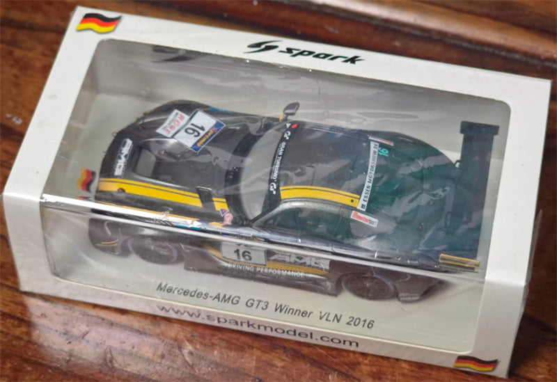 Spark Mercedes AMG GT3 Winner VLN 2016 #16 Limited Edition 500PCS ONLY 1:43 Car Pre-built Model view2