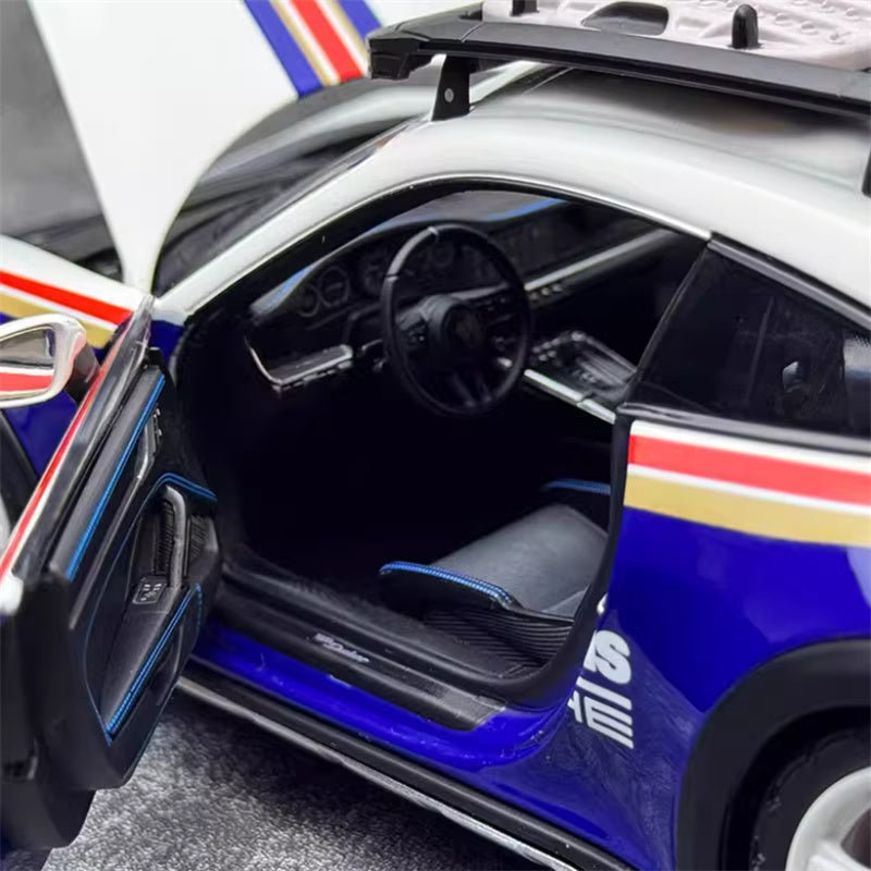 1:18 PORSCHE 911 #953 DAKAR 2022 blue white  MINICHAMPS Off road version w/ ROOF RACK DIECAST Car Model