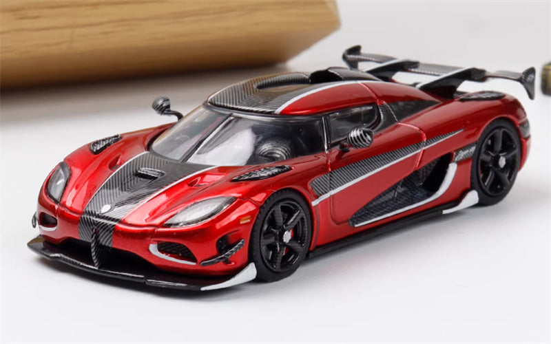 TPC Koenigsegg Agera RS Supercar metallic red Limited Edition 500PCS ONLY 1:64 Car Pre-built Model view1
