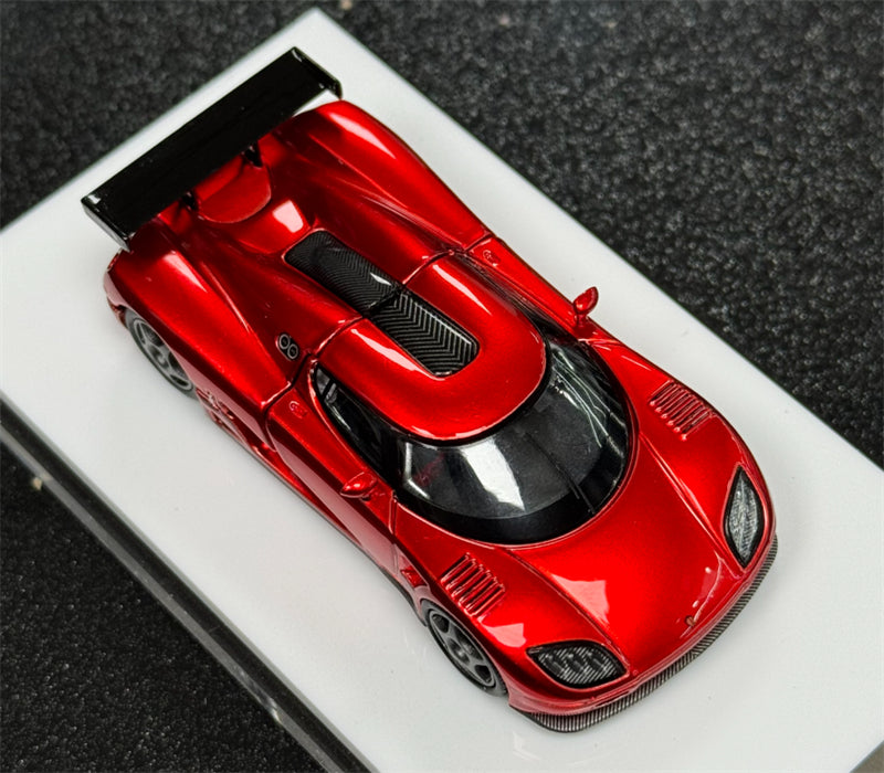 Autobots Models Koenigsegg CCGT Open Cover Edition Transparent Red 1:64 Car Pre-built Model view3