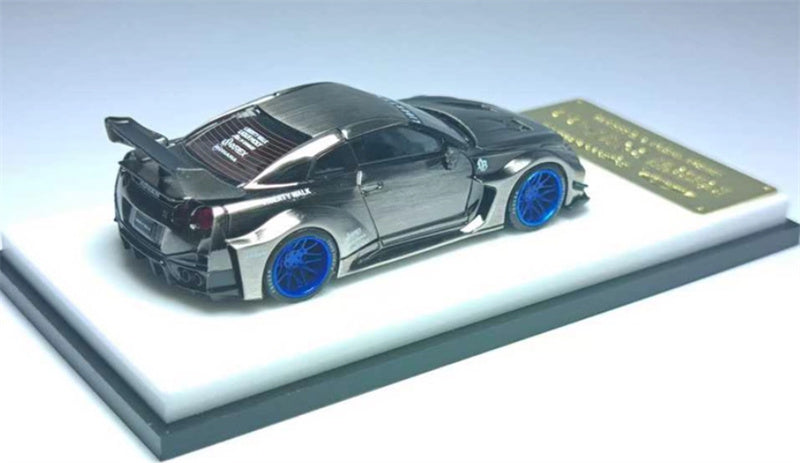 mymodelcollect Nissan 35GT-RR LBWK Limited Edition Electroplated black brushed 1:64 Car Pre-built Model view4
